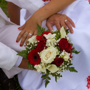 photo, mariage, bouquet